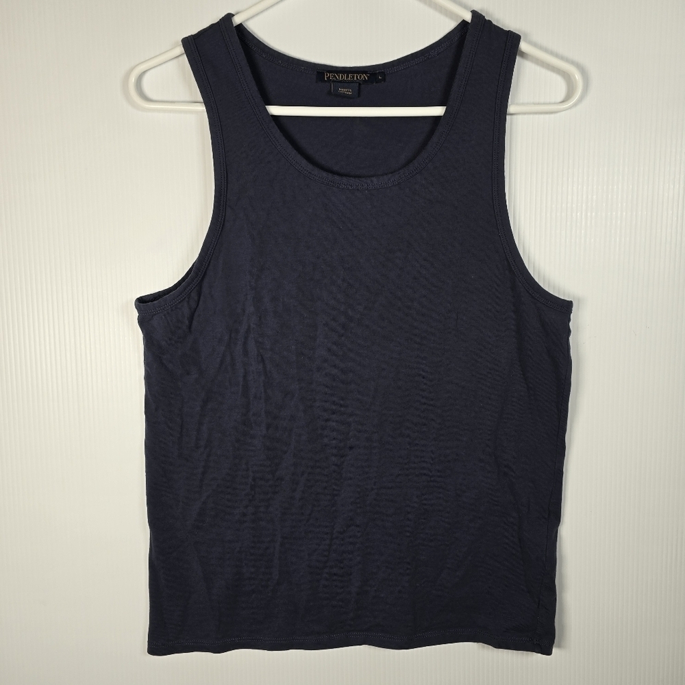Pendleton Womwn's Navy Blue Tank Top Cotton/Modal/Spandex Size Large